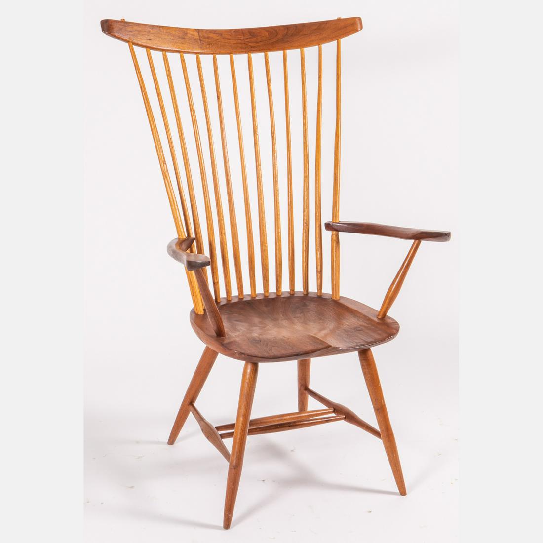 A Joe Graham (American, 20th Century) Carved Walnut and (1 of 5)