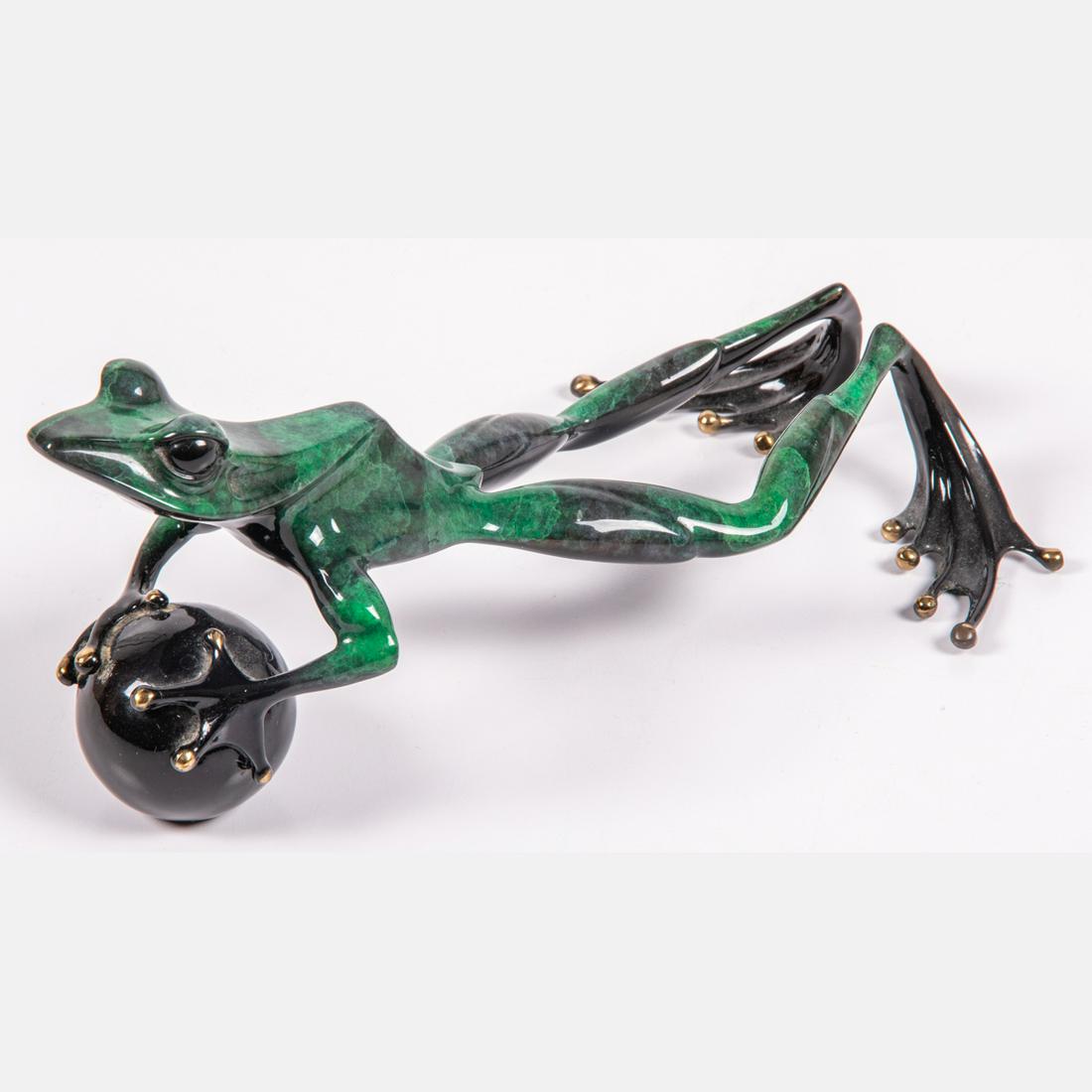 An Enamel and Bronze Frog by Tim 'Frogman' Cotterill (1 of 4)