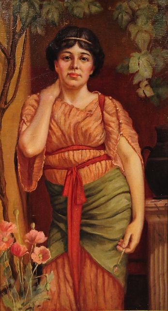 After Frederick Goodall, RA (British, 1822-1904), Es: After Frederick Goodall, RA (British, 1822-1904), Esmerelda, Oil on Canvas, Signed Lower Center. Note Condition: No Restorations. Height: 36 Width: 20.5 Depth: