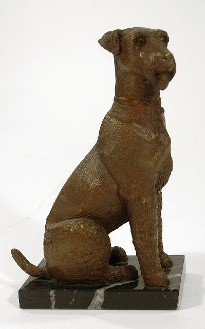 William McVey (American, 1905-1995) McDog, Bronze.: William McVey (American, 1905-1995) McDog, Bronze. Height: 10 Width: 3.5 Depth: 6