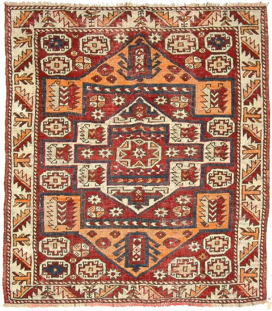 An Antique Turkish Bergama Wool Rug: An Antique Turkish Bergama Wool Rug l: 5'3" x w: 4'3"