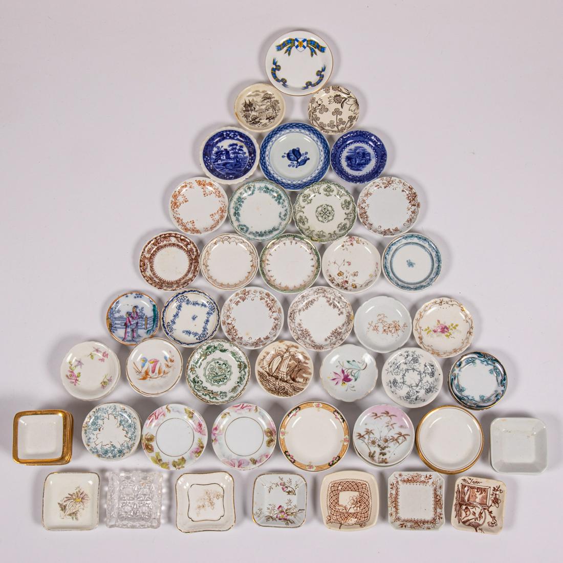 Seventy Six English Transferware Butter Pat Plates (1 of 6)