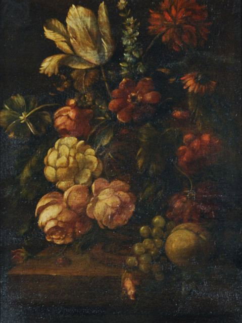 Artist Unknown (Dutch School) Untitled, Oil on tin,: Artist Unknown (Dutch School) Untitled, Oil on tin, Initialed lower right. Height: 12 Width: 9 Depth: