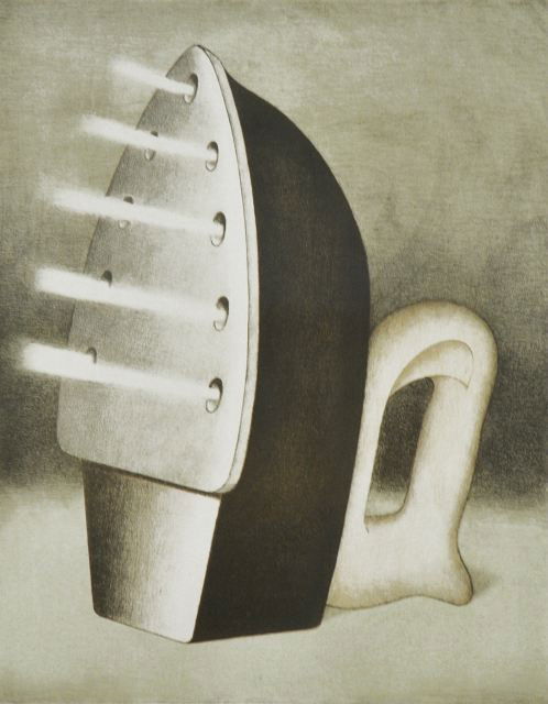 Konrad Klapheck (German, b. 1935) Steam Iron, circa: Konrad Klapheck (German, b. 1935) Steam Iron, circa 1972, Lithograph, Signed lower right. Height: 18 Width: 14.25 Depth: