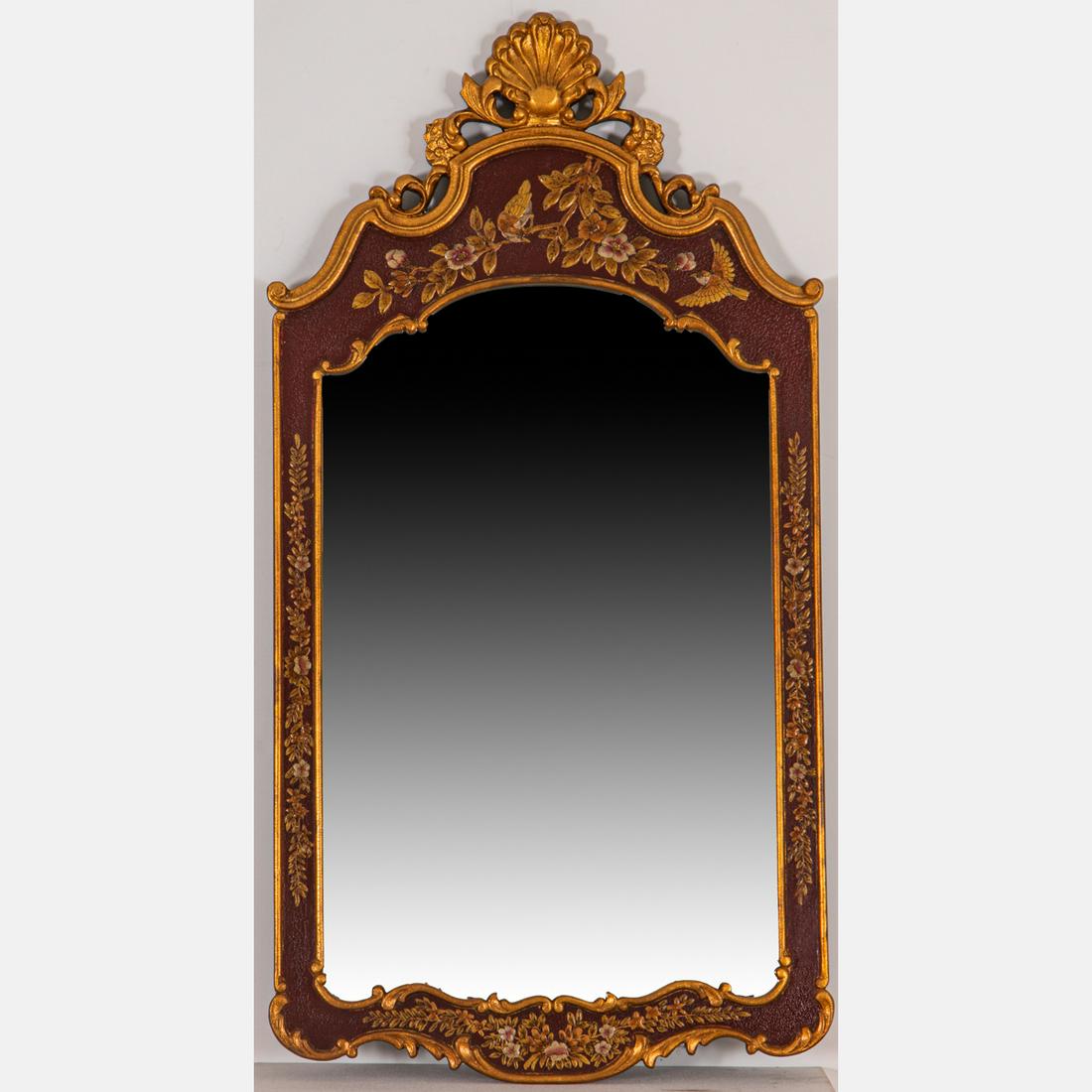 A Queen Anne Style Chinoiserie Beveled Mirror (1 of 4)