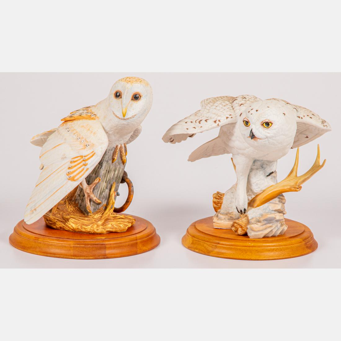 Frankin Mint Snowy Owl Lamp By Raymond Watson, 65cm