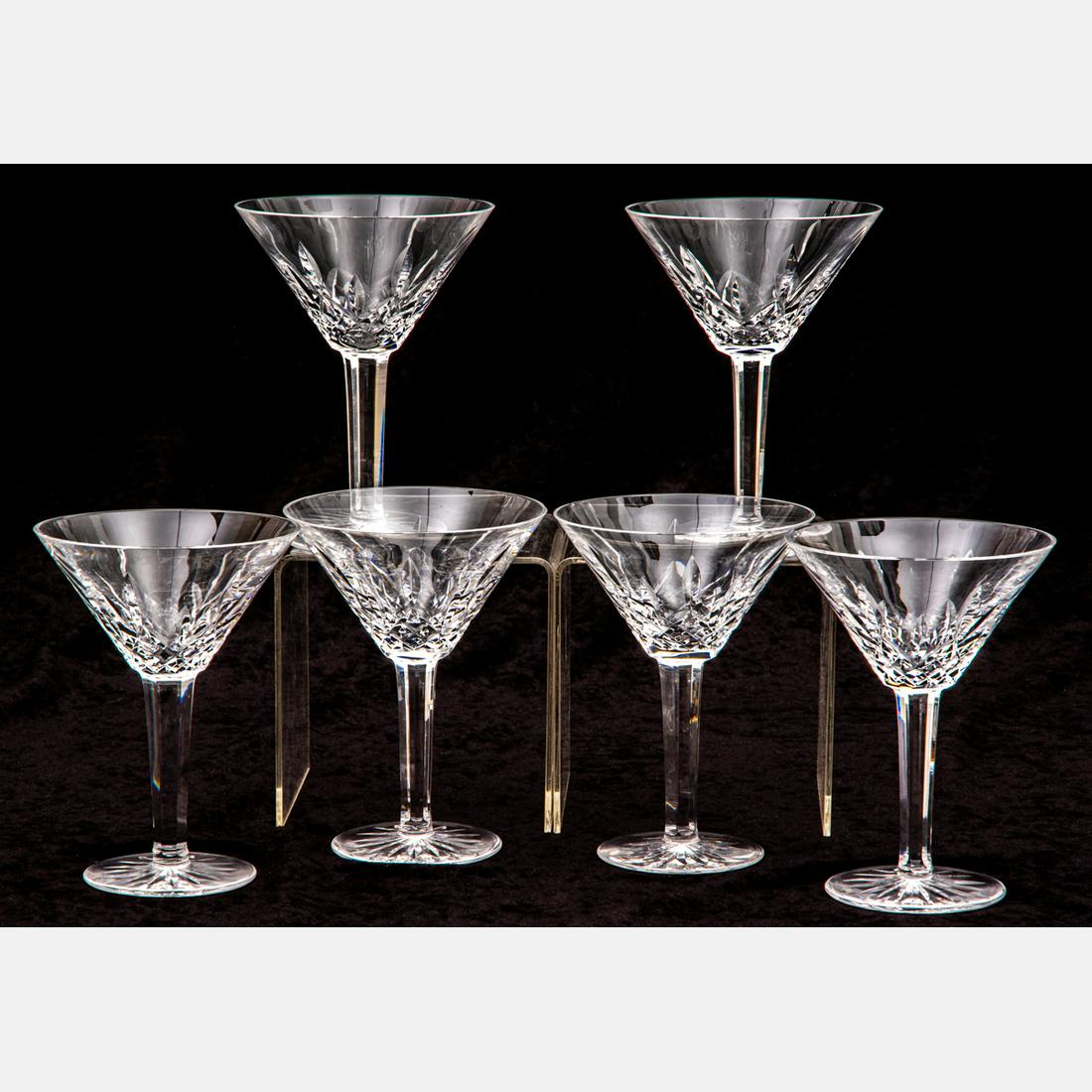 Six Waterford Crystal Martini Glasses (1 of 5)