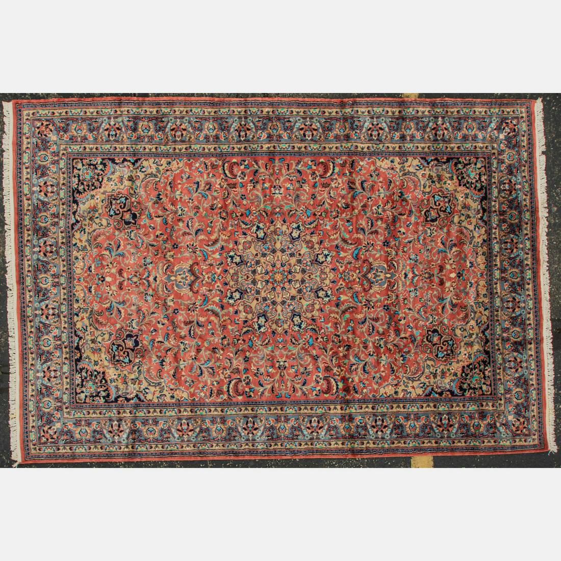 An Indo Tabriz Persian Wool and Silk Rug (1 of 5)