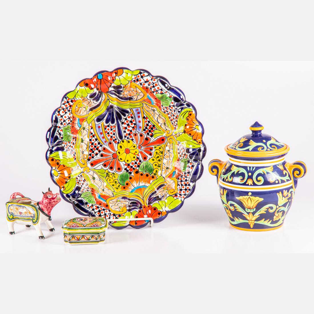 A Group of Hand Painted Porcelain Decorations (1 of 6)