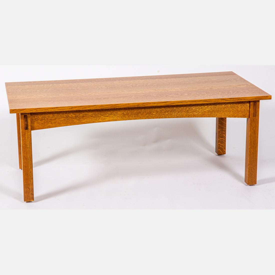 Contemporary Stickley Quarter Sawn Oak Coffee Table (1 of 5)