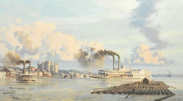 John Stobart (20th Century) Baton Rouge, Lithograph: John Stobart (20th Century)Baton Rouge,Lithograph,Signed and numbered 238/750.Good condition overall.Height: 18 Width: 30