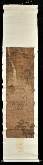 Attributed to Leng Mei (1677-1742) Prayer for Long : Attributed to Leng Mei (1677-1742)Prayer for Long Age,Ink and color on paper mounted on silk scroll,Bearing the signature of Leng Mei, with one seal.Presented to Lieutenant Commander William P. Bacon 