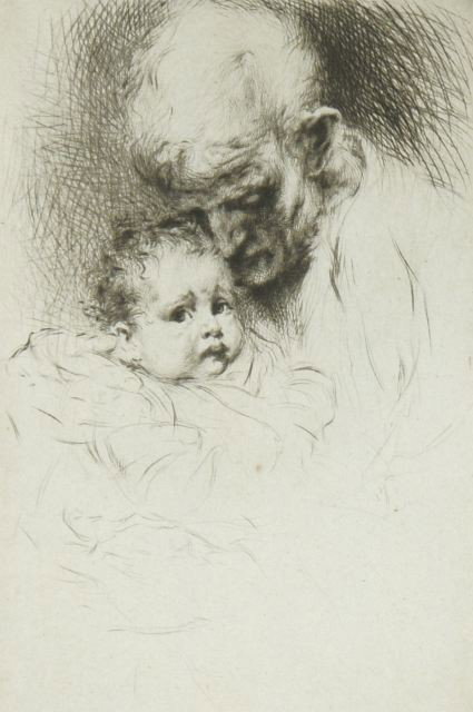 Arthur William Heintzelman (American, 1891-1965) Ma: Arthur William Heintzelman (American, 1891-1965) Man and Child, Engraving, Signed. Provenance: Generously donated by William Jones. Proceeds to benefit The Cleveland Play House. HEIGHT: 10.5 WIDTH: 7