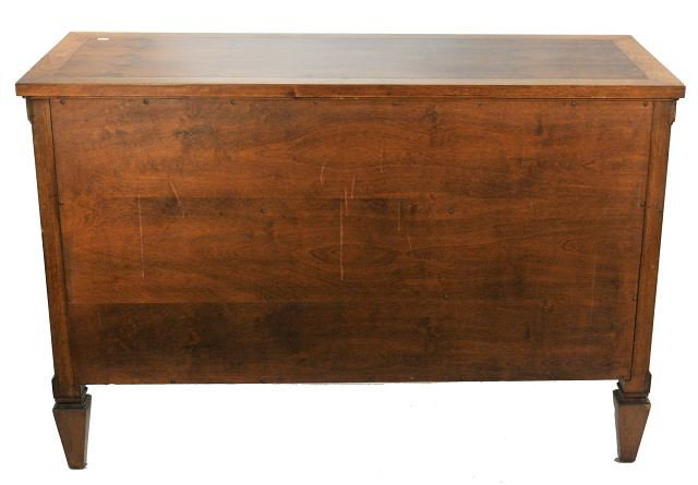 A Regency Style Oak and Birds Eye Maple Chest of Dr - 6