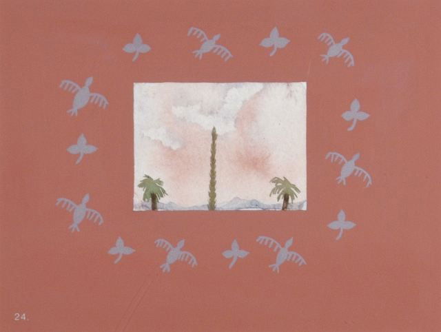 Barbara Strasen (American, b. 1942) A Day in the D: Barbara Strasen (American, b. 1942) A Day in the Desert, #24, 1979, Acrylic and watercolor on paper, Unsigned. HEIGHT: 8.75 WIDTH: 11.75