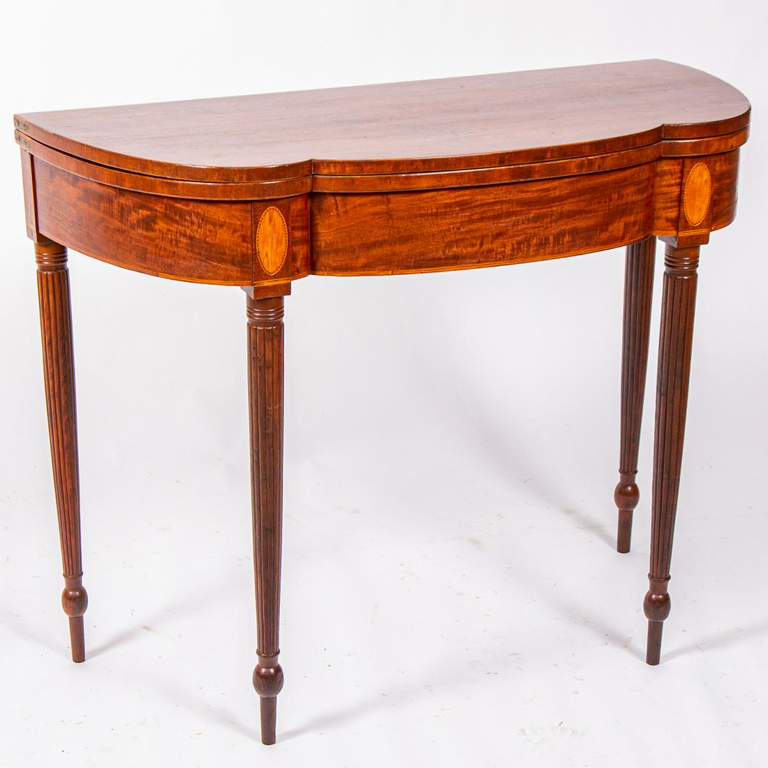 American Sheraton Mahogany Veneer Consule Card Table (1 of 9)