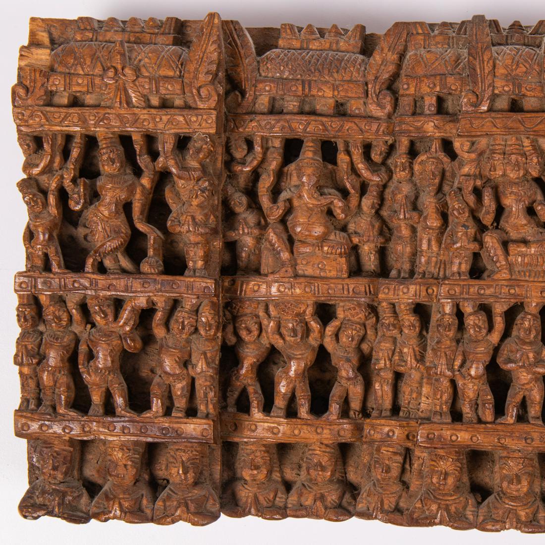 Indian Carved Teak Architectural Fragment (1 of 5)