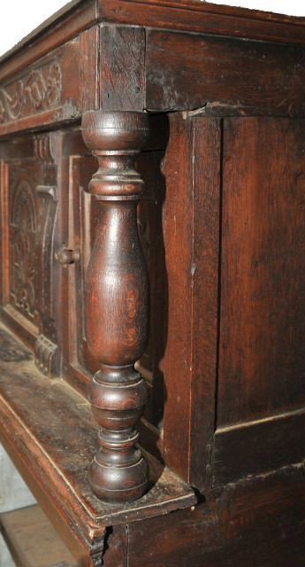 A Charles II Carved Oak Court Cupboard, 17th Century - 9