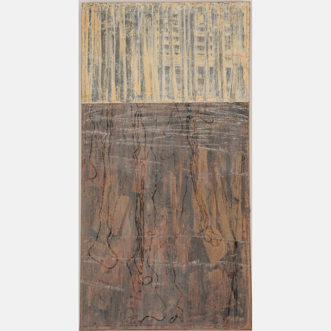 Royden C. Watson (American, 20th Century): Royden C. Watson (American, 20th Century) Untitled, Oil on canvas, Signed and dated 96 on verso. H: 65 W: 34 in.