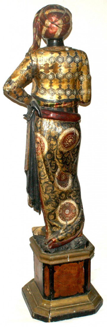An Italian Ebonized and Parcel Gilt Blackamoor Torch - 6