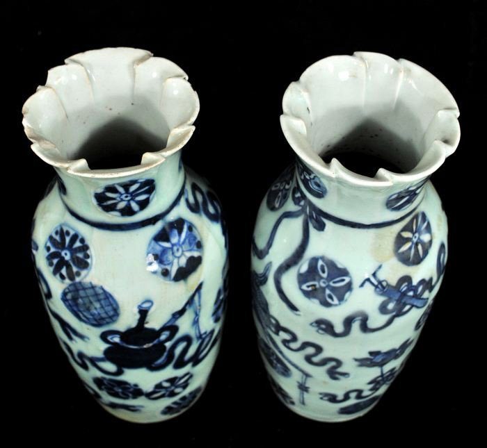 A Pair of Chinese Blue and White Celadon Porcelain  - 2