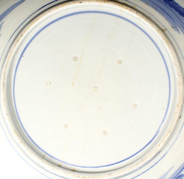 A Chinese Blue and White Porcelain Charger, 20th C - 4