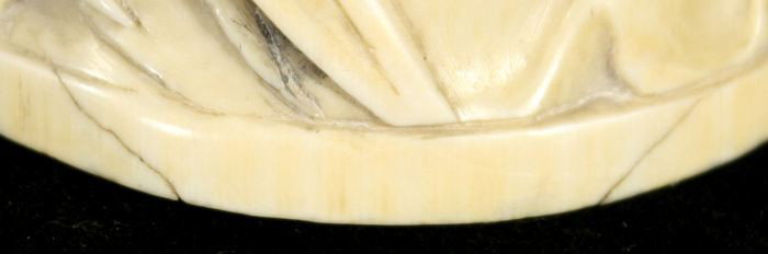 A Chinese Carved Ivory Standing Figure of Guanyin, - 8