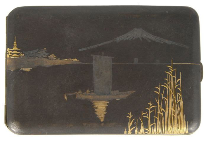 A Meiji Period Sterling Silver Cigarette Case,