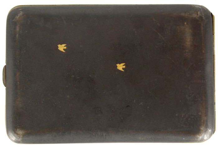 A Meiji Period Sterling Silver Cigarette Case, - 3