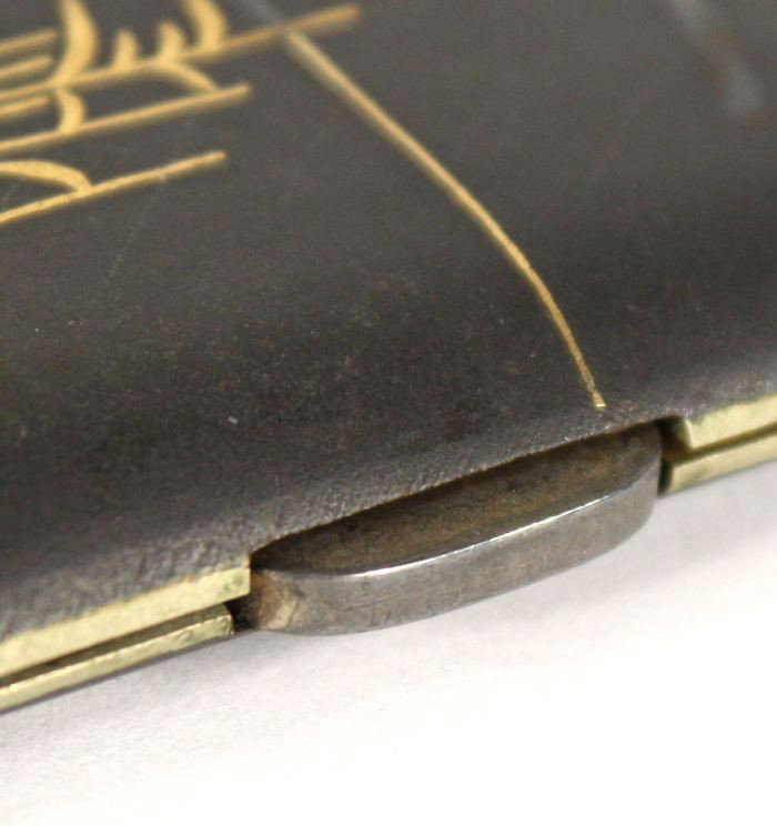 A Meiji Period Sterling Silver Cigarette Case, - 4