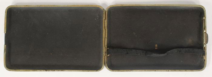 A Meiji Period Sterling Silver Cigarette Case, - 6