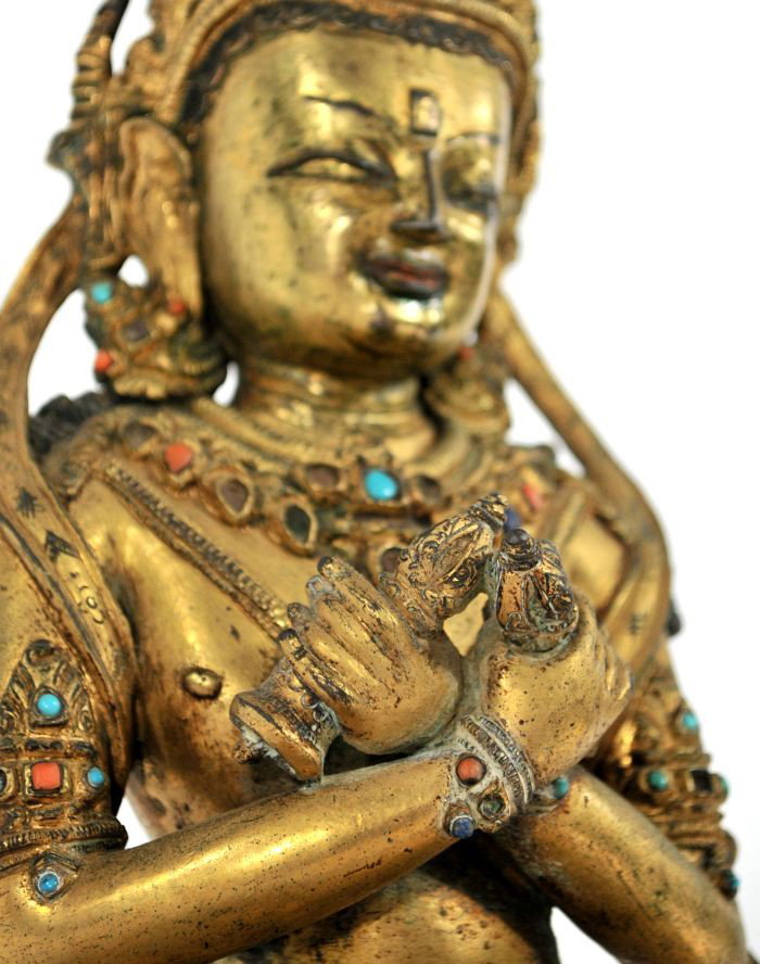 A Gilt Bronze Figure of Vajradhara, Tibet, 17th Cen - 2