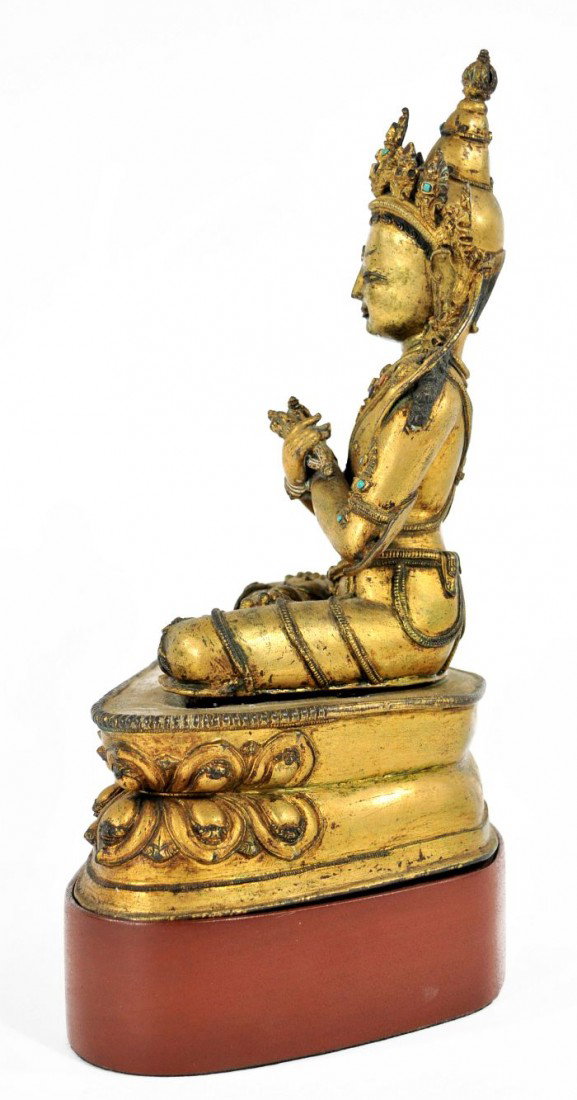 A Gilt Bronze Figure of Vajradhara, Tibet, 17th Cen - 7