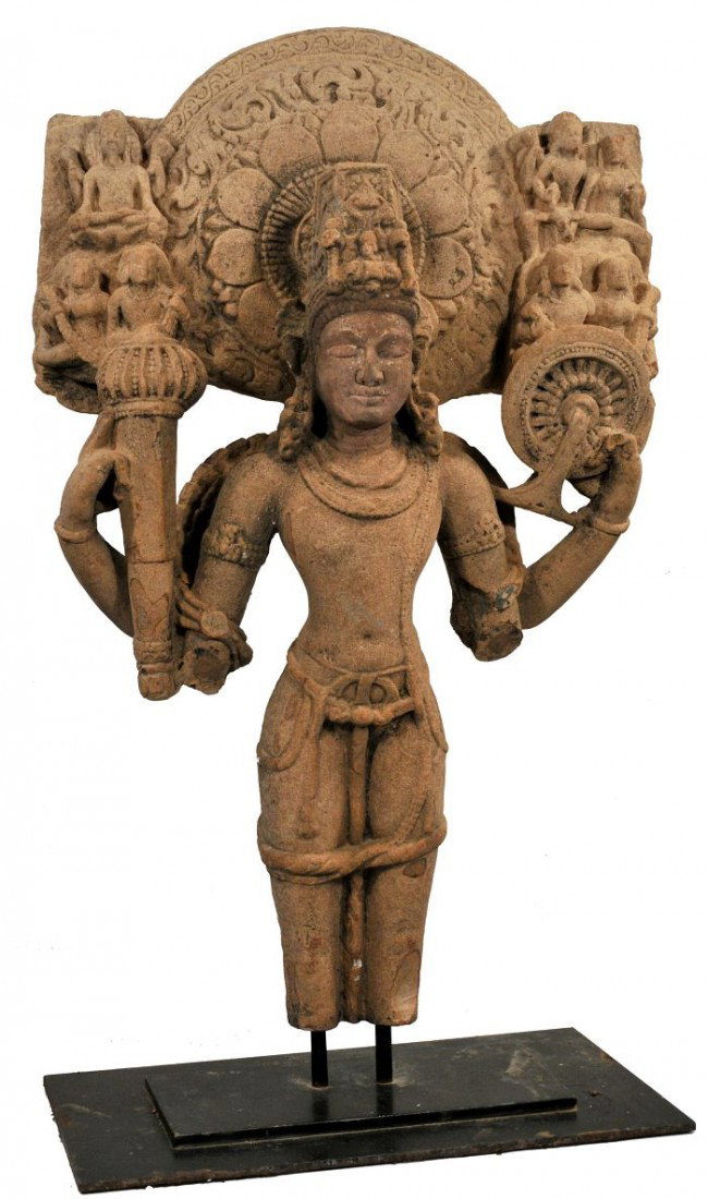 A Buff Sandstone Figure of Vishnu, India, 10th Cent