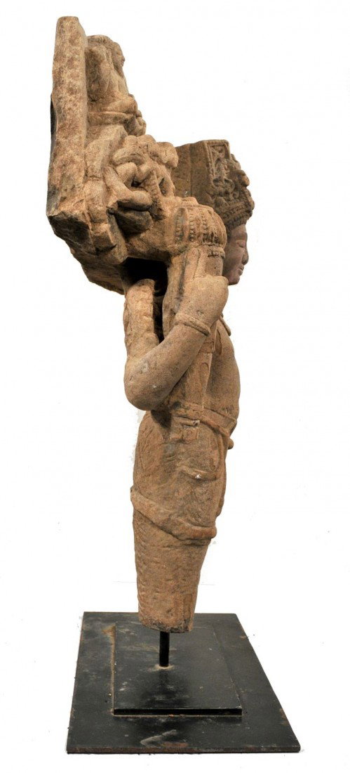 A Buff Sandstone Figure of Vishnu, India, 10th Cent - 2