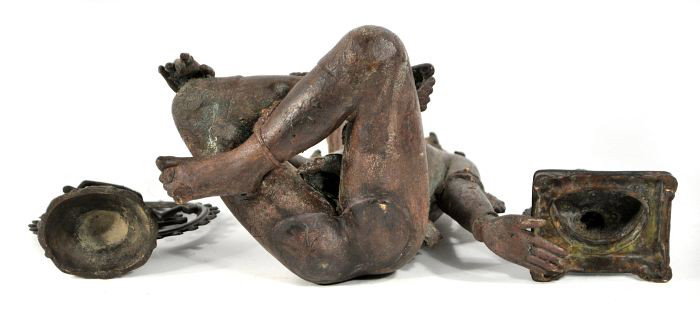 A Group of Three Cast Brass Indian Figures, 19th/20 - 10