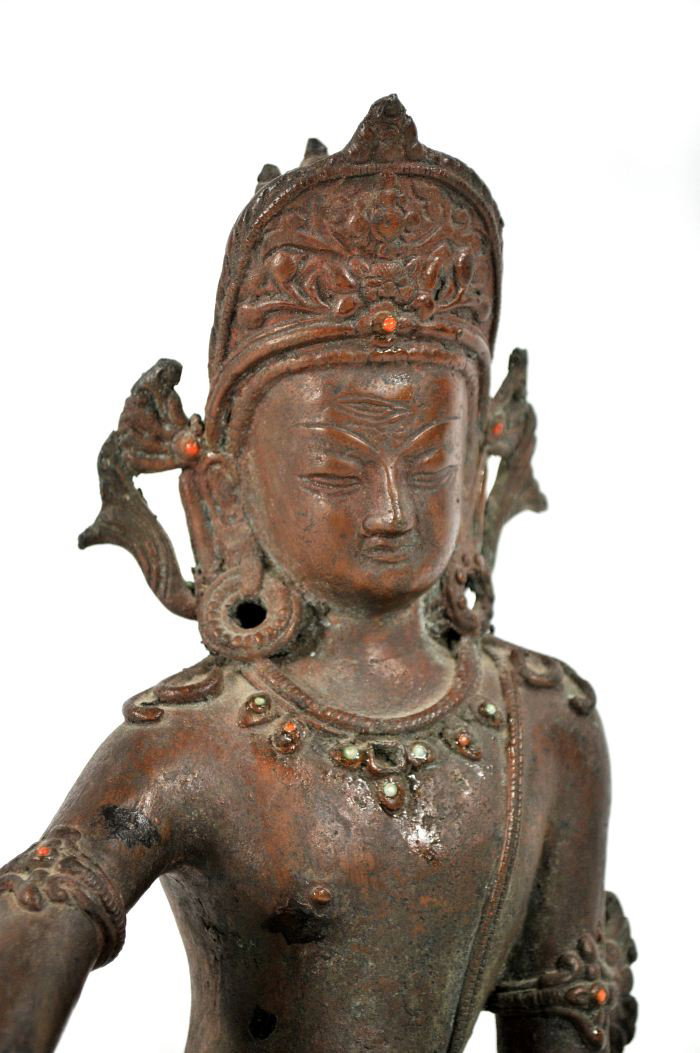 A Group of Three Cast Brass Indian Figures, 19th/20 - 2