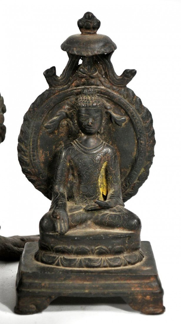 A Group of Three Cast Brass Indian Figures, 19th/20 - 3