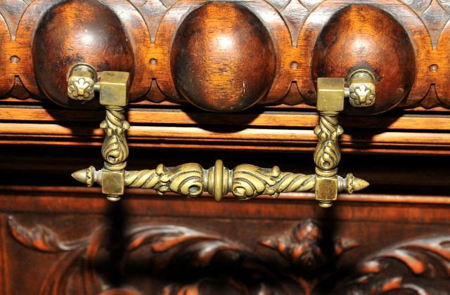 A Monumental German Heavily Carved Walnut and Oak - 5