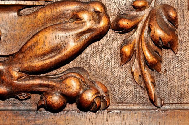 A Monumental German Heavily Carved Walnut and Oak - 6