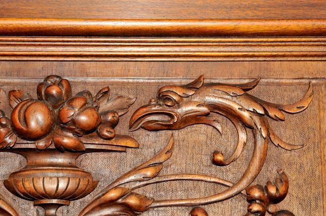 A Monumental German Heavily Carved Walnut and Oak - 9
