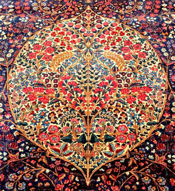An Antique Lavar Kerman Wool Rug. - 3