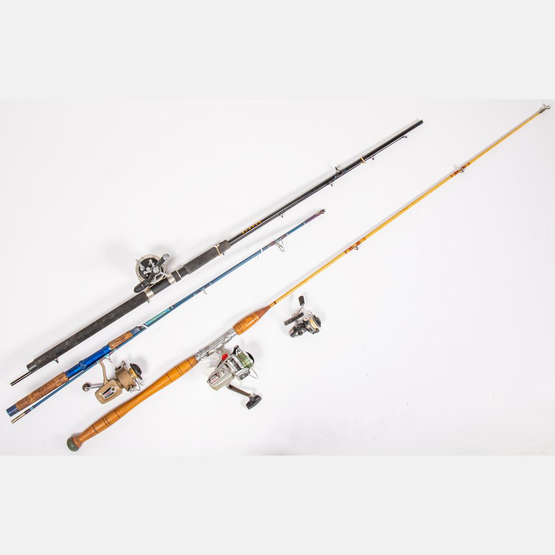 Three Vintage Fishing Rods and Reels (1 of 5)