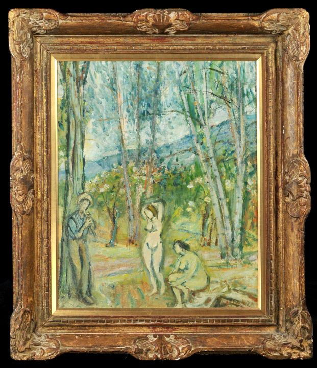 Sigmund Menkes (1896- 1986) Figures in a Forest, Oi - 2