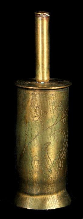 World War I Trench Art Bell,: World War I Trench Art Bell, Dated 1918. h: 6 in.