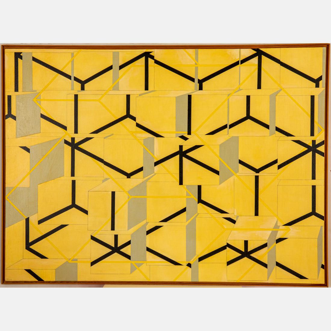 James Massena March (American, 1953-2021): James Massena March (American, 1953-2021) Untitled, Acrylic on canvas, Signed on label on verso. H: 43 W: 60 in. From the Estate of James Massena March. The absence of a condition statement does not i