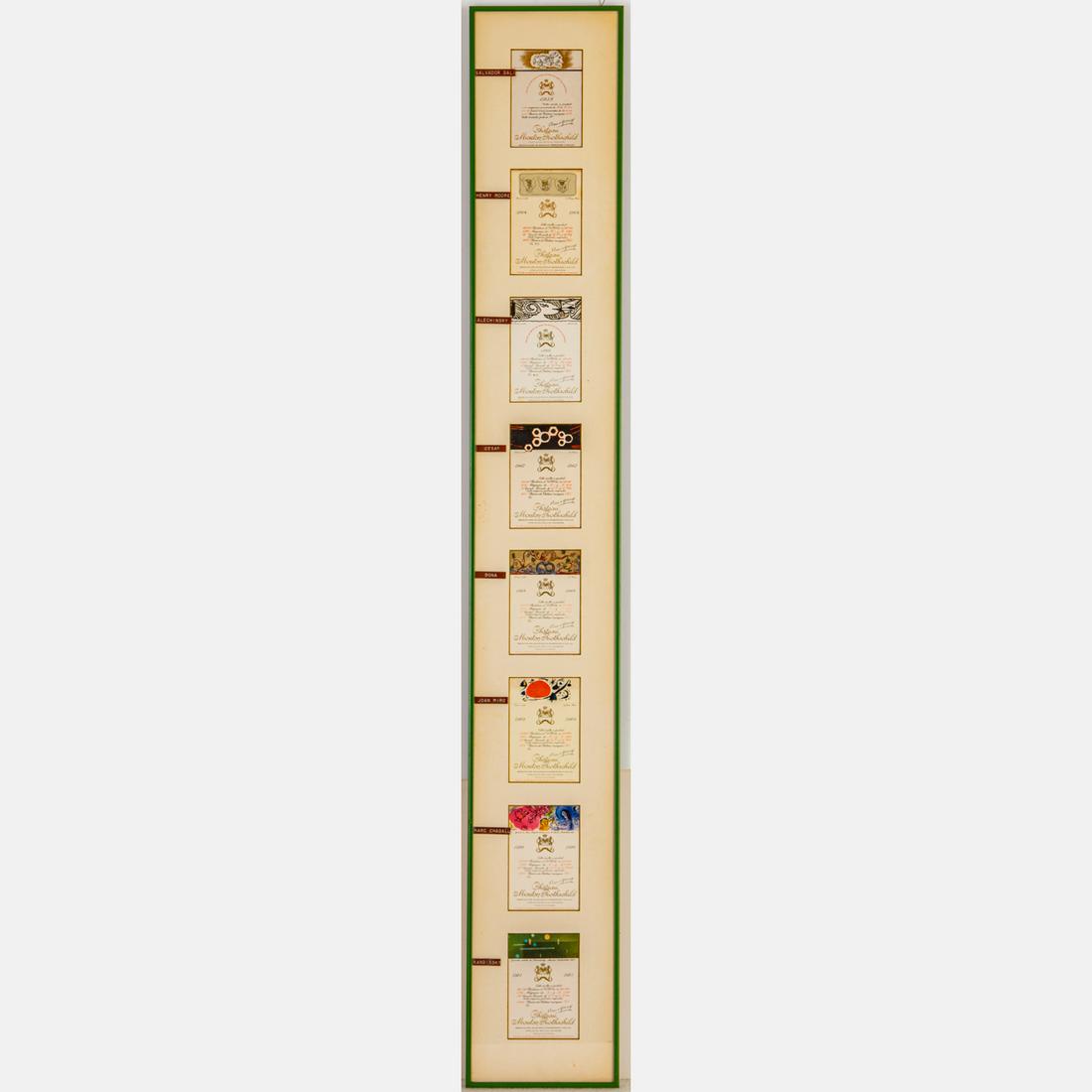 Collection of Eight Vintage Chateau Mouton Rothchild Labels, ca. 1958-1971 (1 of 6)