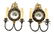238:Federal Style Painted Brass Mirrored Wall Sconces