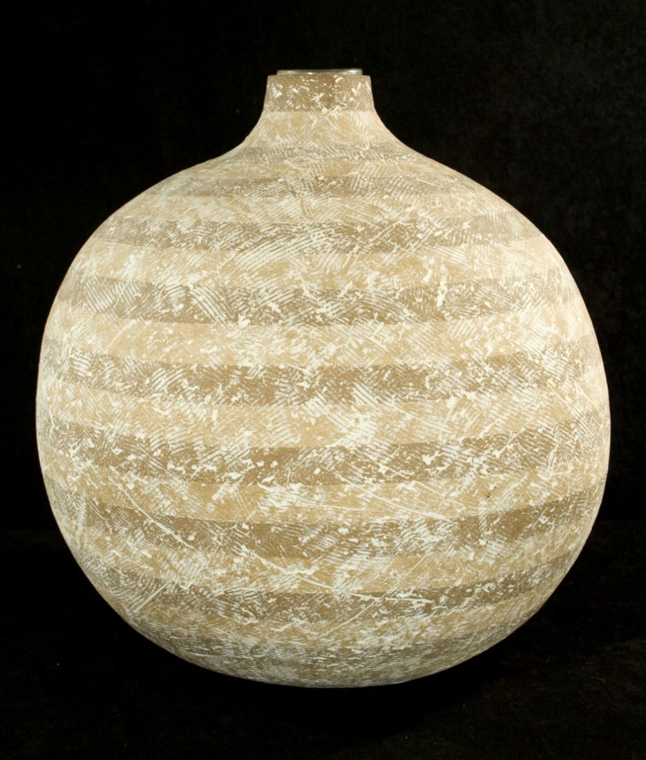 Claude Conover (1907-1994) Hocah, Stoneware vessel: Claude Conover (1907-1994) Hocah, Stoneware vessel, Glazed signature and title on base, "Claude Conover Hocah". Includes original program from exhibition. h: 17 x w: 16 in.