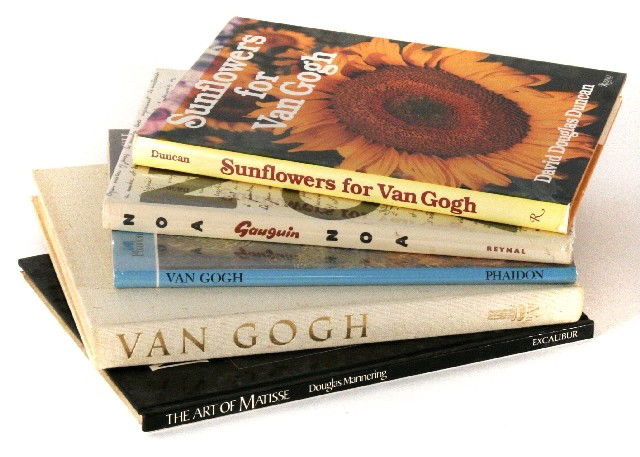 A Group of 5 Books: A Group of 5 Books on the Artists Degas, Gauguin, Matisse, Michelangelo and Van Gogh. DUNCAN, David Douglas. Sunflowers for Van Gogh. New York, New York, U.S.A.: Rizzoli International Publishers, 1986